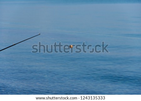 Fishing rods on the beach