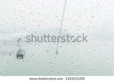 water drop on glass background 