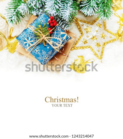 Christmas background. happy New Year. Selective focus Holiday