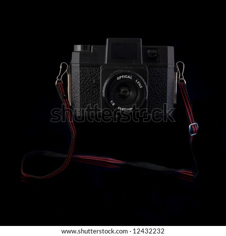 lomography toy camera on black
