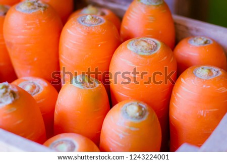 Heap of vibrant orange color carrots, for background or banner