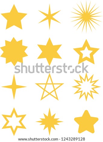 Star Collection, Variety Clip-art, Vector Illustrations