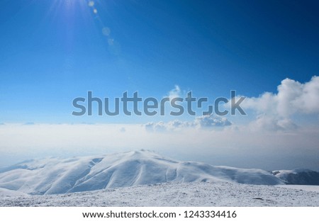 beautiful mountains in snow