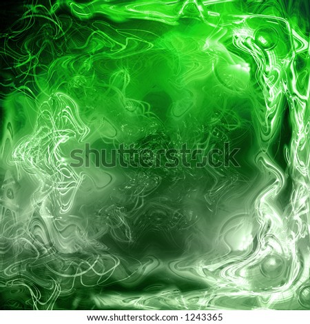 A cool 3d background -a green, fluid abstract background. Royalty-Free Stock Photo #1243365