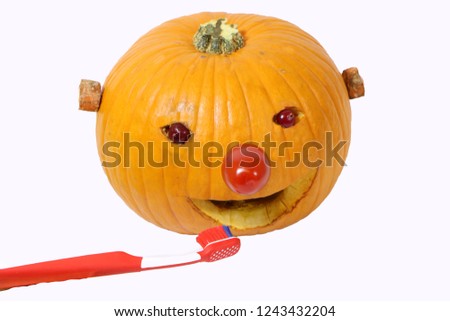 gourd brushing teeth for health and bad smell from mouth