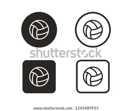 Volley ball icon sign symbol