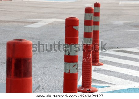 plastic red barrier