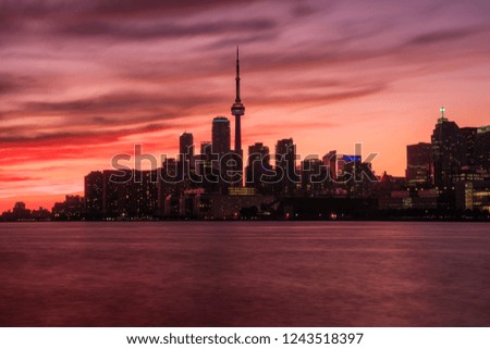 Toronto red skyline