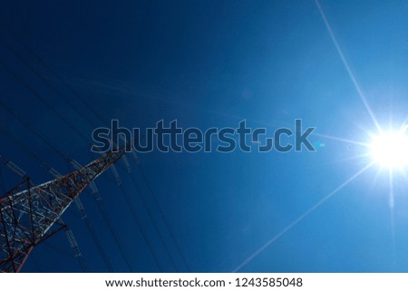 Electrical tower and high voltage power lines