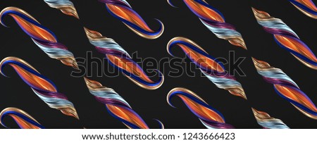 Spiral line of a colorful brushstroke oil or acrylic paint lettering calligraphy design element, 3d render, with Clipping Path