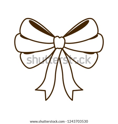 christmas bow isolated icon