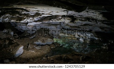 Russia, Kungur: One of the grottoes of the Ice Cave.