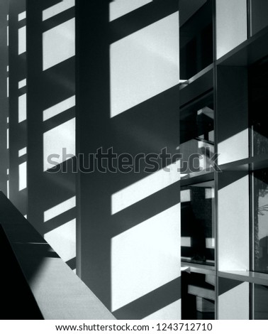 Contrast light from a window in the interior. abstract shadow background.