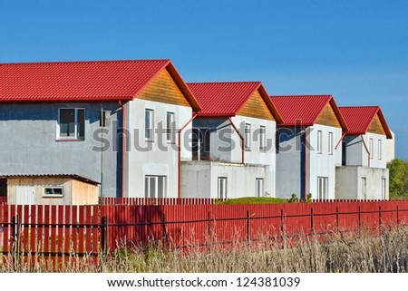 New houses against blue sky