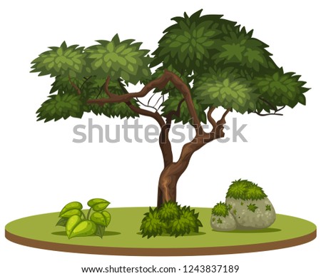 Isolated tree on white background illustration