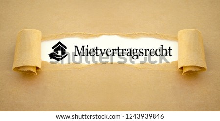 Paperwork with the german word for rental contract law - Mietvertragsrecht