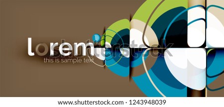 Circle abstract background. Trendy abstract layout template for business or technology presentation or web brochure cover, wallpaper. Vector illustration