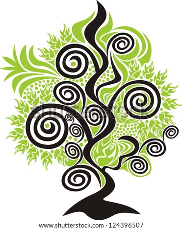 Magic tree pattern illustration