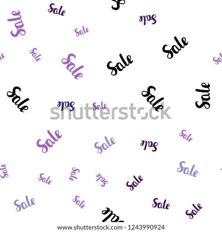 Dark Purple, Pink vector seamless pattern with sale signs. Colorful set of  percentage signs in simple style. Design for business ads, commercials.