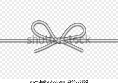 String bow with horizontal thin rope isolated