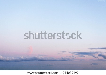 Abstract sky texture and clouds background. Panorama twilight sky. Dramatic sky at sunset time