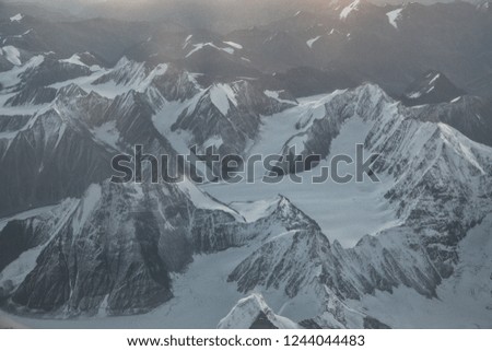 Snow capped mountains