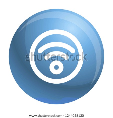 Circle wifi icon. Outline circle wifi icon for web design isolated on white background