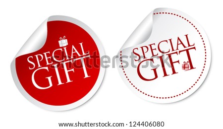 Special Gift Stickers Royalty-Free Stock Photo #124406080