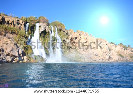 Duden Waterfalls with lens flare 
