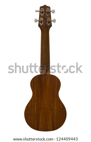 Vintage ukulele on white isolated