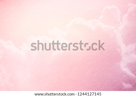 fantasy cloudy sky with pastel gradient color and grunge paper , nature abstract background