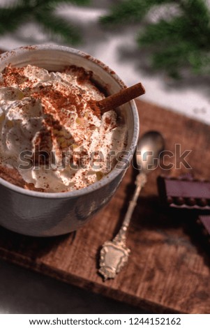 Hot chocolate milk for winter days