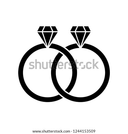 Diamond ring icon vector