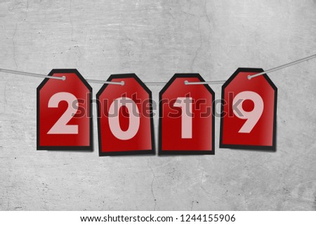 new year 2019 concept, 