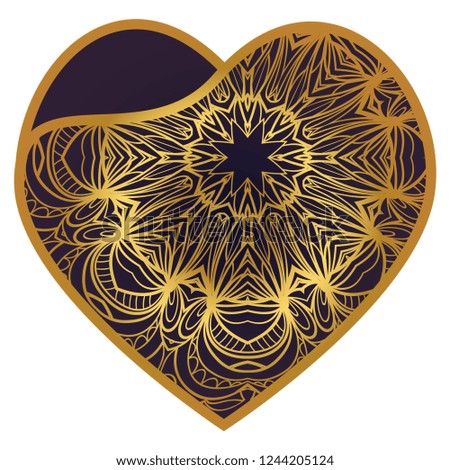 Heart Lace. Vector Illustration. Template For Greeting Cards, Envelopes, Wedding Invitations, Interior Elements.