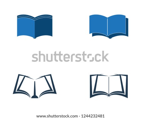 Book icon logo template