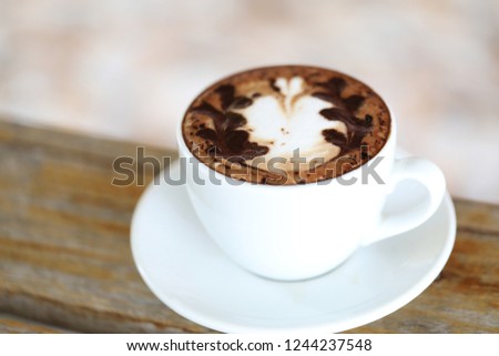 Coffee cup, Backgrounds of Latte coffee.