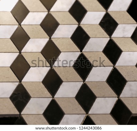 3d Illusion Marble Stone Cube Tiles Geometric Flooring