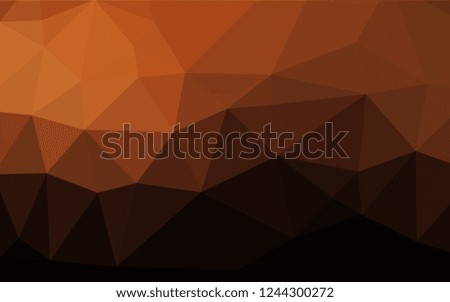 Dark Orange vector hexagon mosaic texture. Creative illustration in halftone style with gradient. The textured pattern can be used for background.