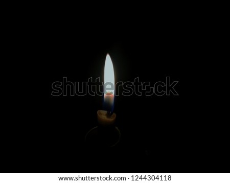 candle fire on black background