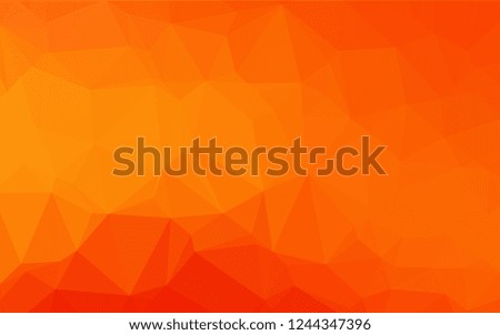 Light Orange vector hexagon mosaic cover. Glitter abstract illustration with an elegant design. A completely new template for your business design.