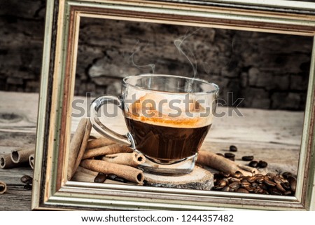 cup of hot coffee - still life