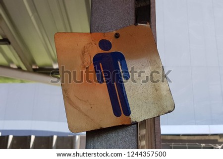 Toilet sign for men