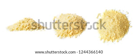 ground cheese for pasta isolated on white background Royalty-Free Stock Photo #1244366140