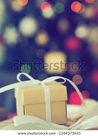Gift boxes in Christmas party.
