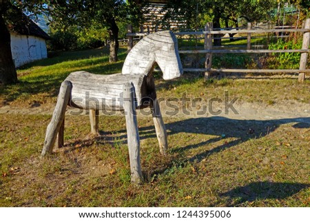 Horse made of wood