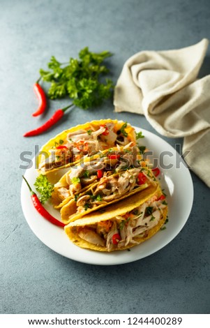 Homemade chicken tacos
