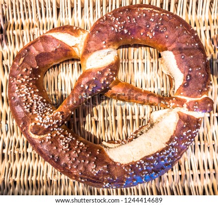 bavarian pretzel at a bakery