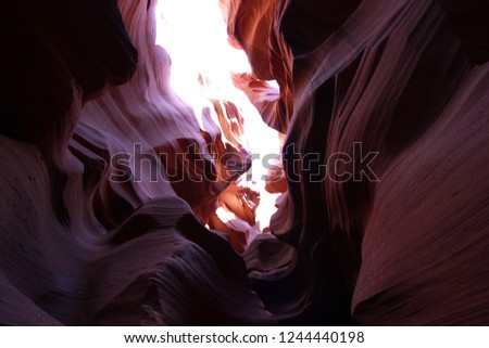Subtle light and shade contrast in Antelope Canyon in Navajo Nation - Arizona
