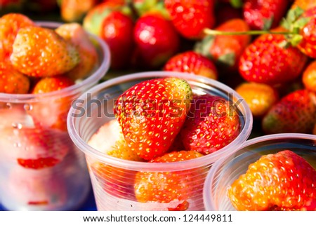 close up fresh ripe  strawberry